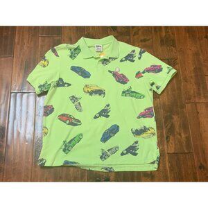 Billionaire Boys Club BBC Light Green Car Crash Polo Shirt, Size XL